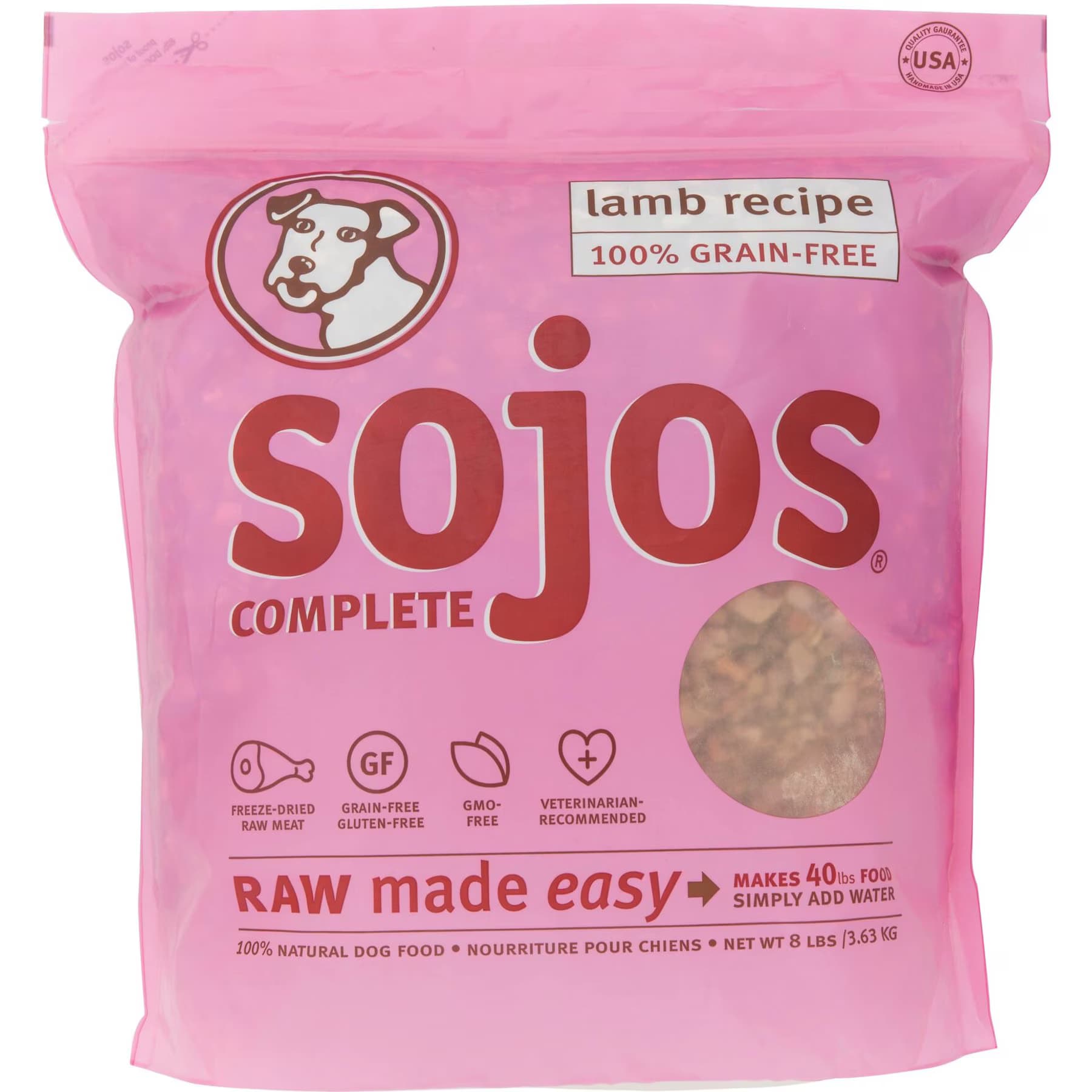 Sojos Complete Lamb Recipe Adult Grain-Free Freeze-Dried Raw Dog Food — view 4