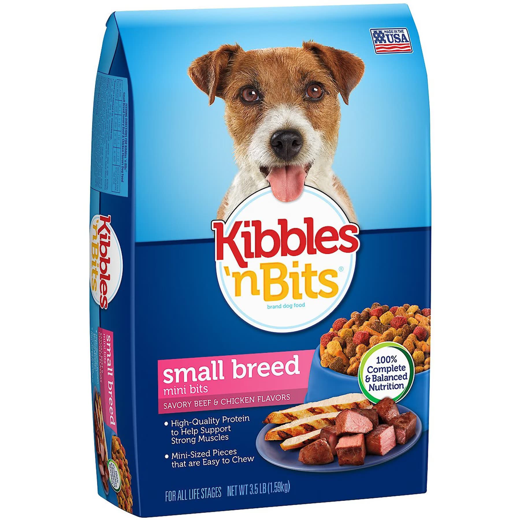 Kibbles 'n Bits Kibbles ‘n Bits Mini Bits Small Breed Savory Beef & Chicken Flavors 16-lb bag Dry Dog Food