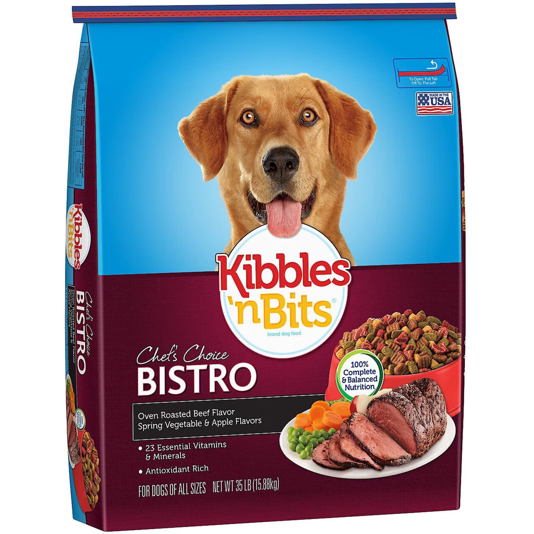 Kibbles 'n Bits Kibbles ‘n Bits Bistro Oven Roasted Beef, Spring Vegetable & Apple Flavor Dry Dog Food