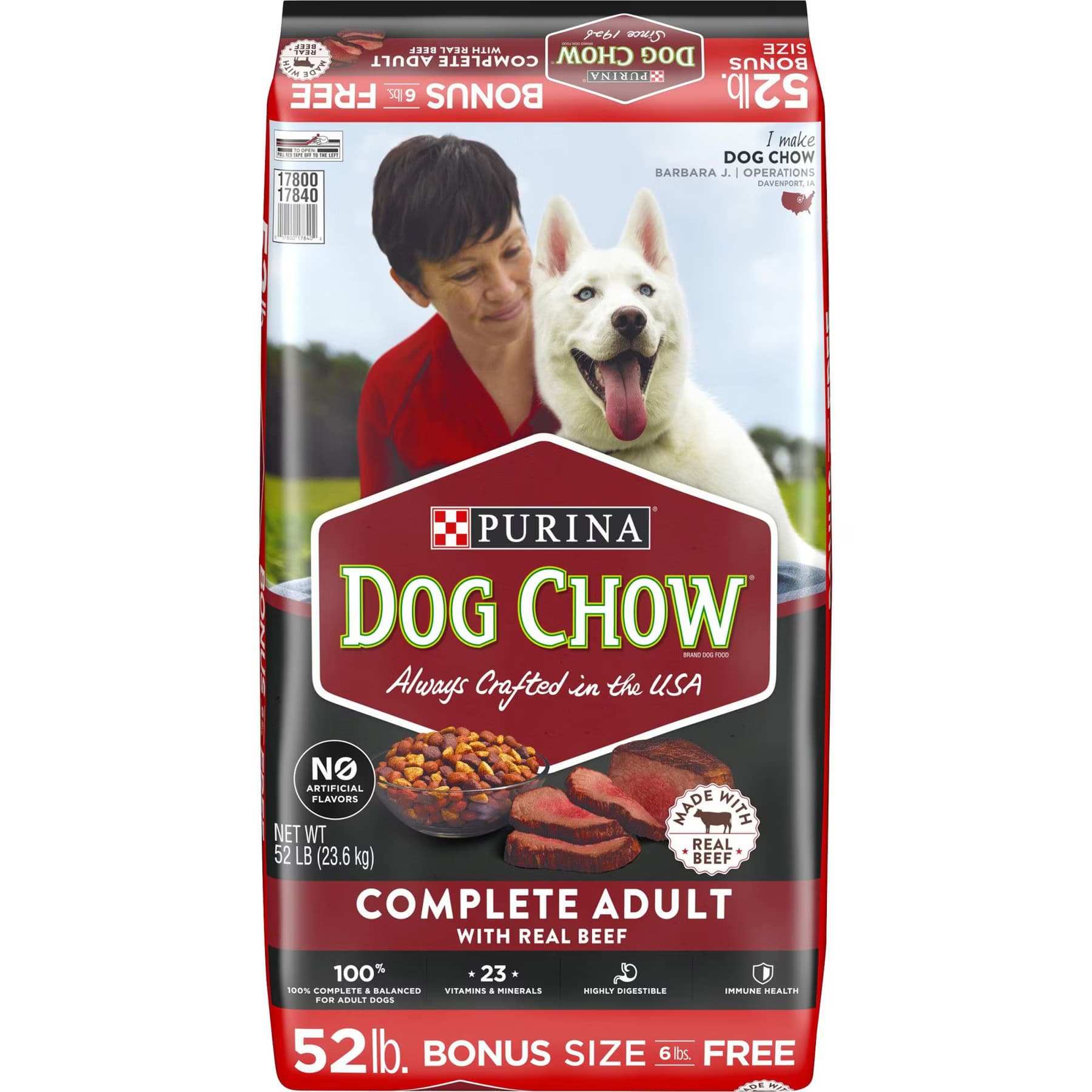 Dog Chow Dog Chow Complete Adult with Beef Flavor Dry Dog Food, 80-lb bundle