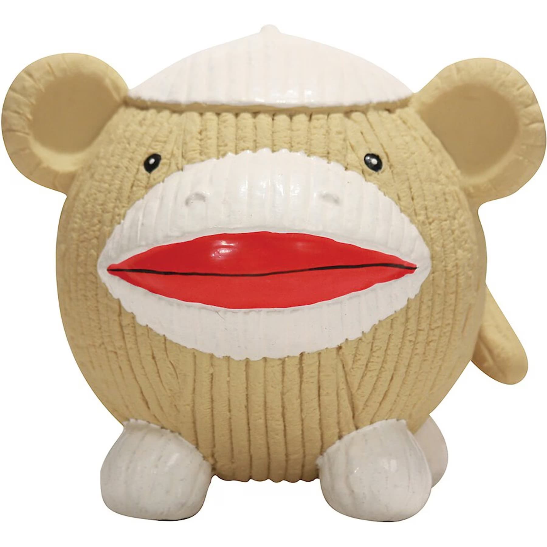HuggleHounds HuggleHounds Ruff-Tex Squeaky Dog Toy, Sock Monkey, Large — Poppy Owl