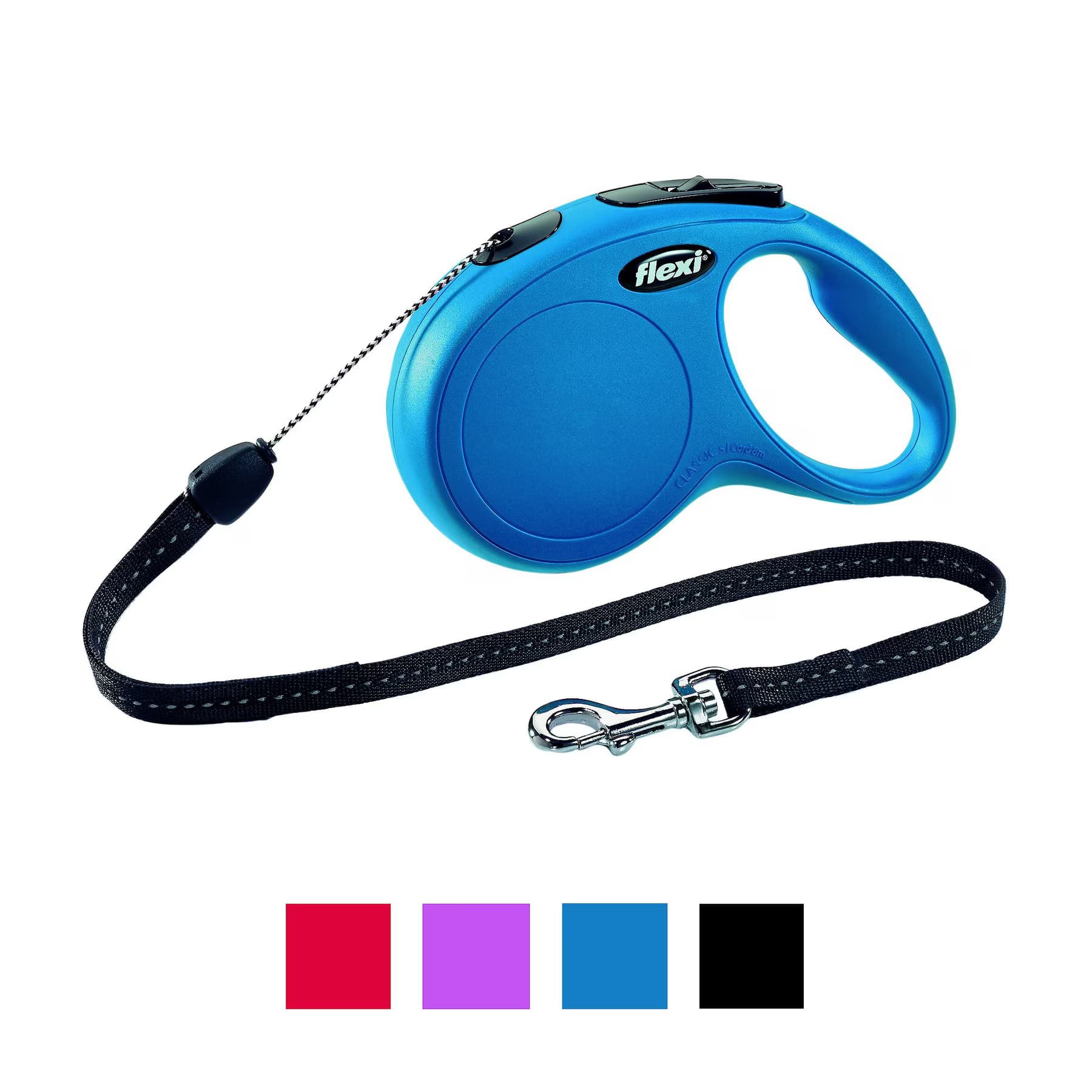 Flexi Flexi Classic Nylon Cord Retractable Dog Leash, Blue, X-Small: 10-ft long