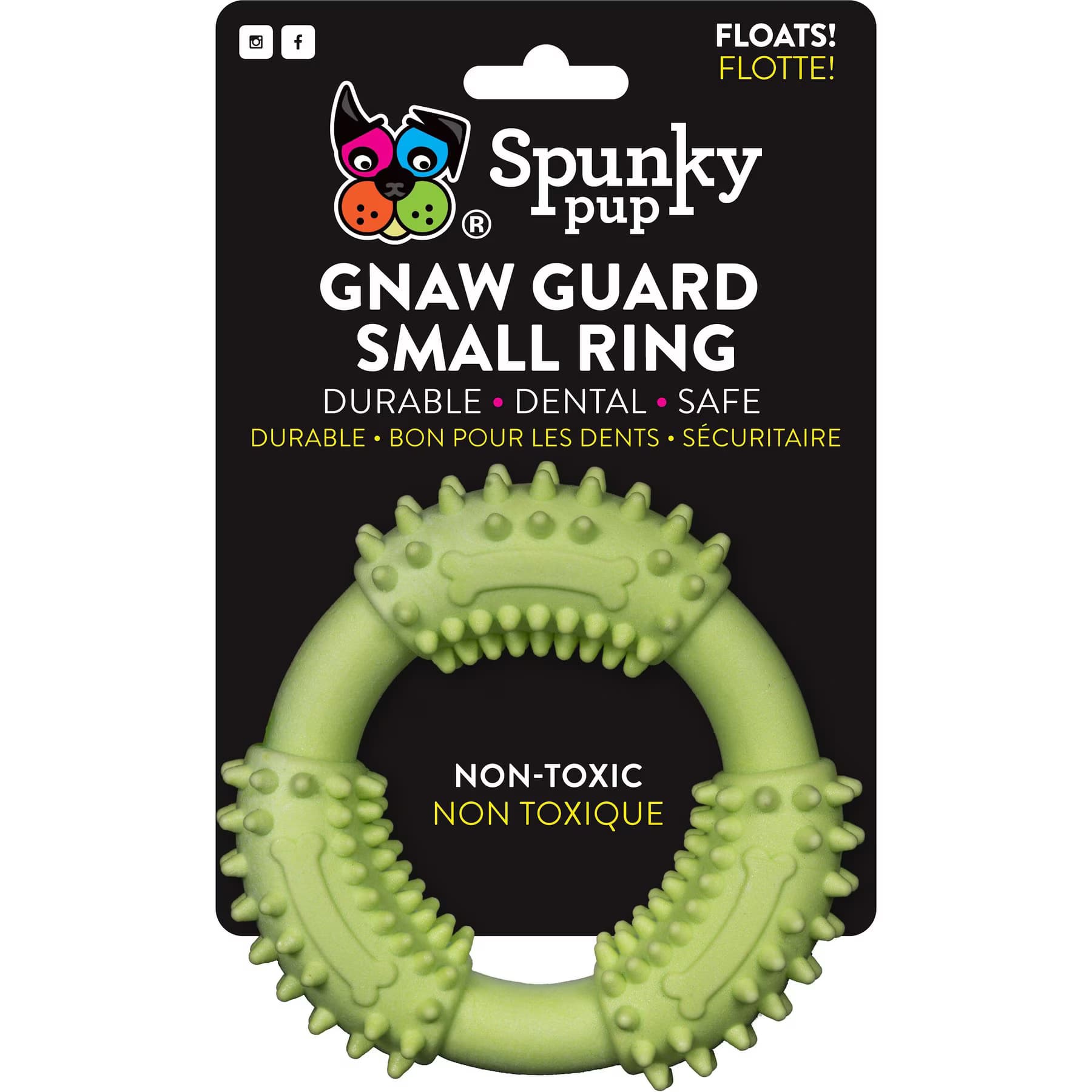 Spunky Pup Spunky Pup Gnaw Guard Foam Ring Dog Chew Toy, Small