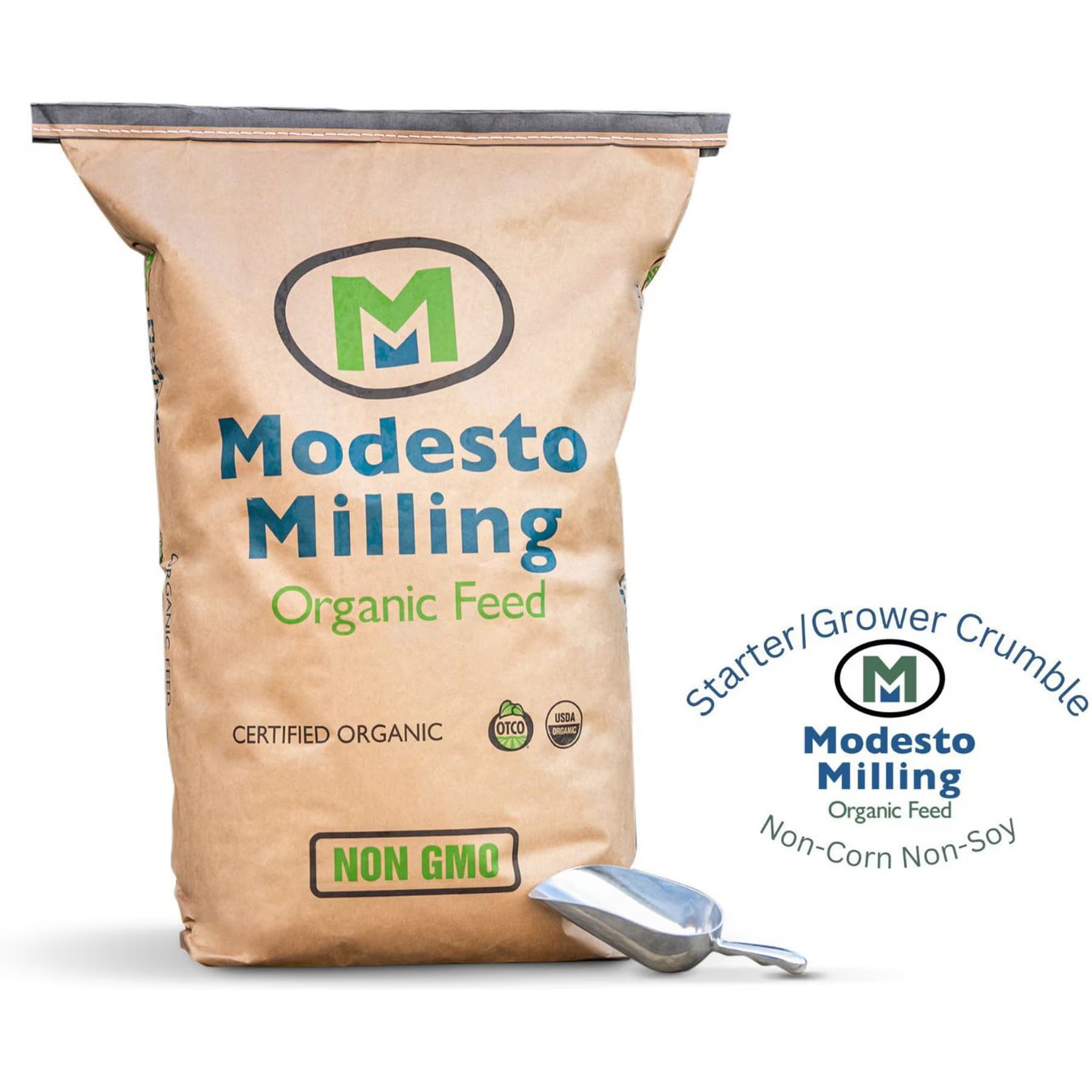 Modesto Milling Organic, No Corn, No Soy 22% Protein Chick Starter & Grower Crumbles Poultry Feed — view 3