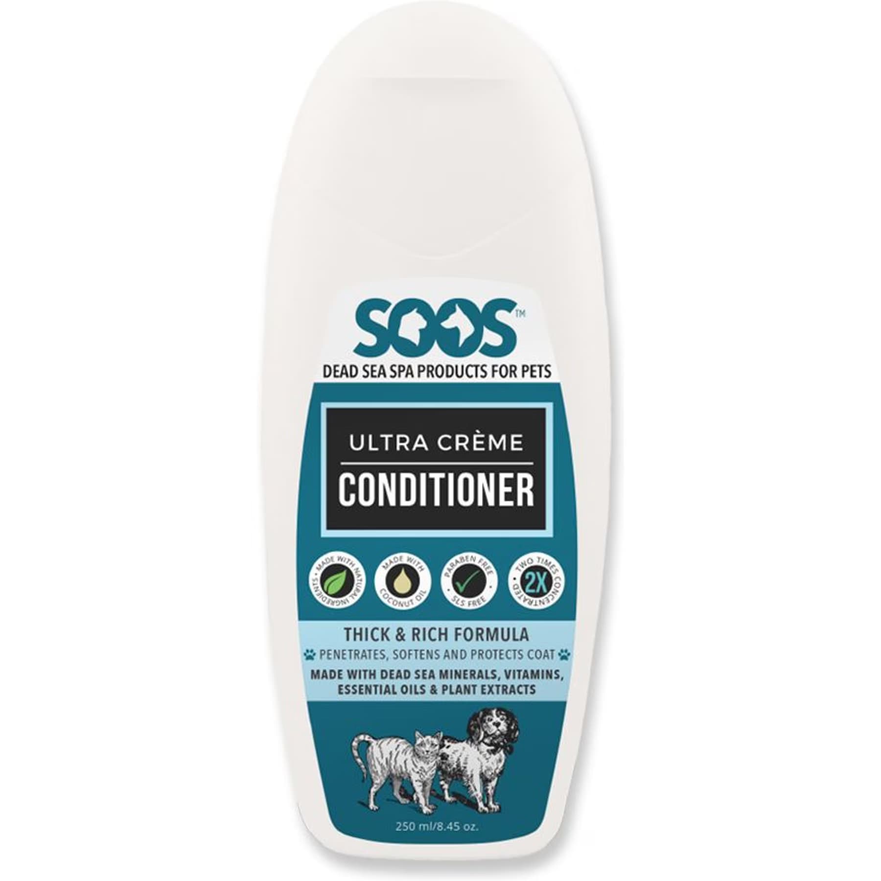 Soos Pets Ultra Creme Dog & Cat Conditioner, 16.9-fl oz bottle — view 3