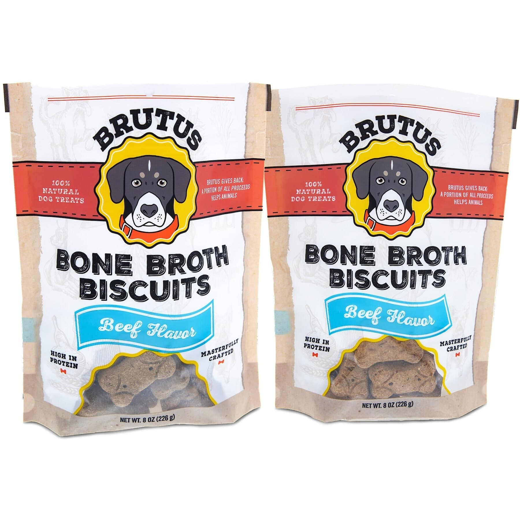 Brutus Broth Brutus Broth Bone Broth Beef Biscuits Natural Limited Ingredient Crunchy Dog Treats
