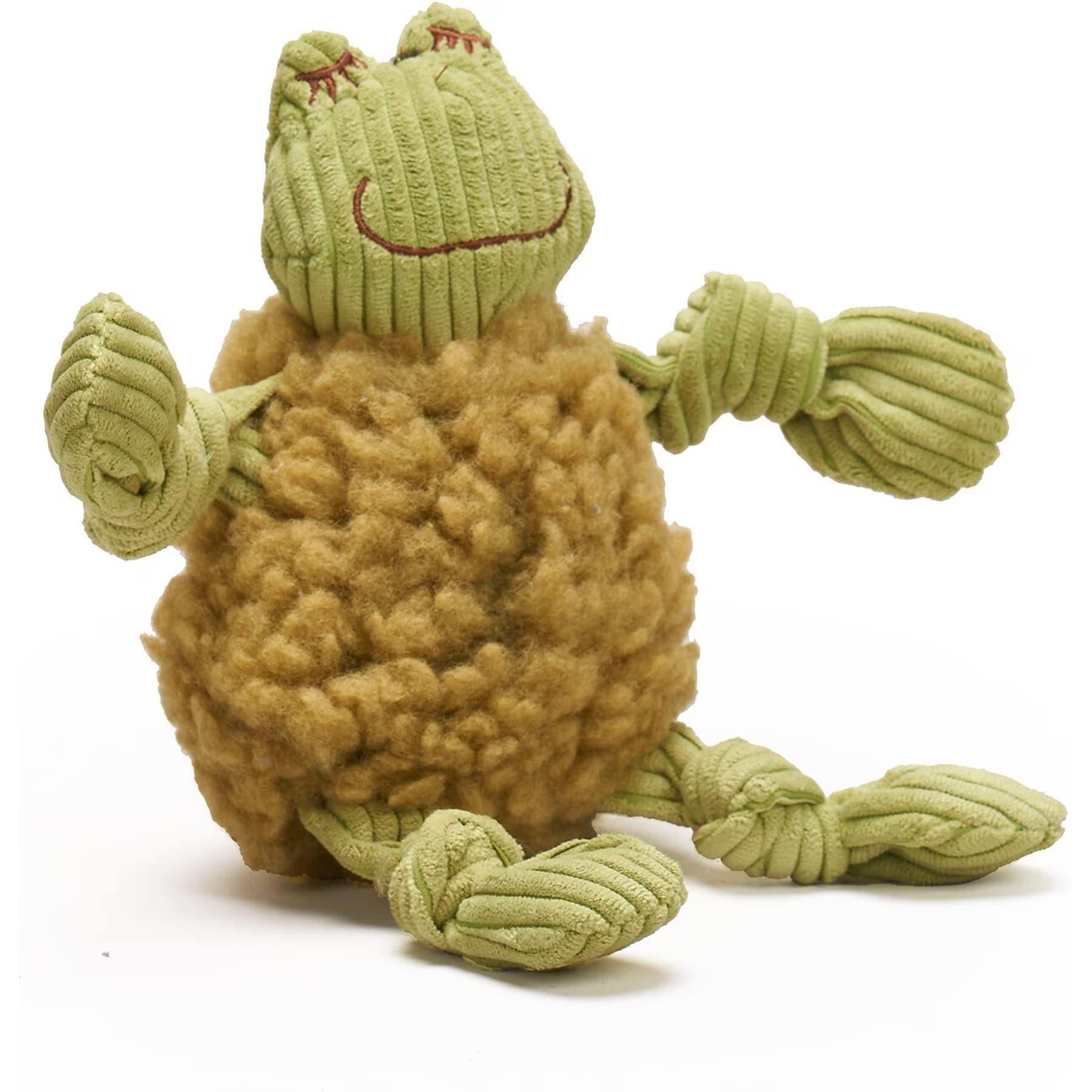 HuggleHounds HuggleFleece FlufferKnottie Fiona the Frog Dog Toy, Large — Fiona Frog — view 2