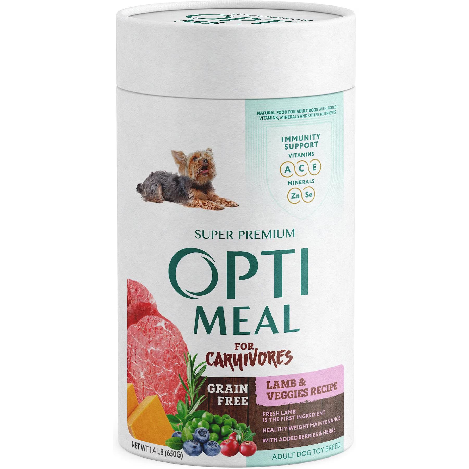 Optimeal Grain-Free Weight Management Lamb & Veggies Recipe Toy Breed Dry Dog Food — view 2