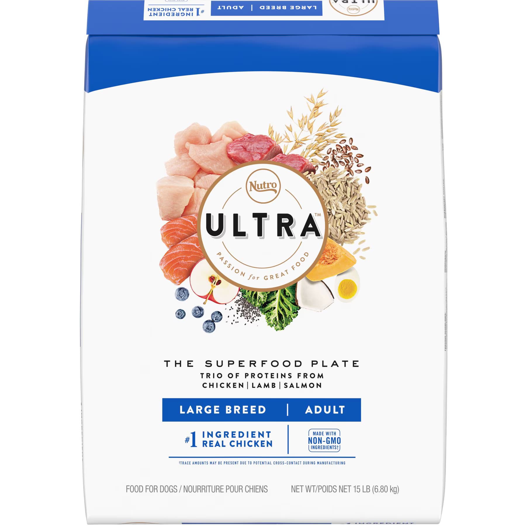 Nutro Ultra Adult Large Breed High Protein Trio of Proteins Chicken, Lamb & Salmon Dry Dog Food — view 2