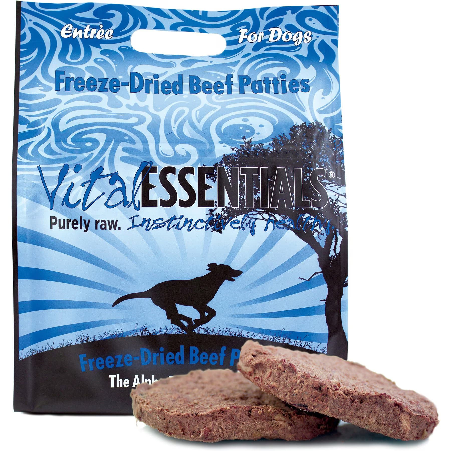 Vital Essentials Vital Essentials Patties Raw Beef Entree Freeze-Dried Dog Food & Topper