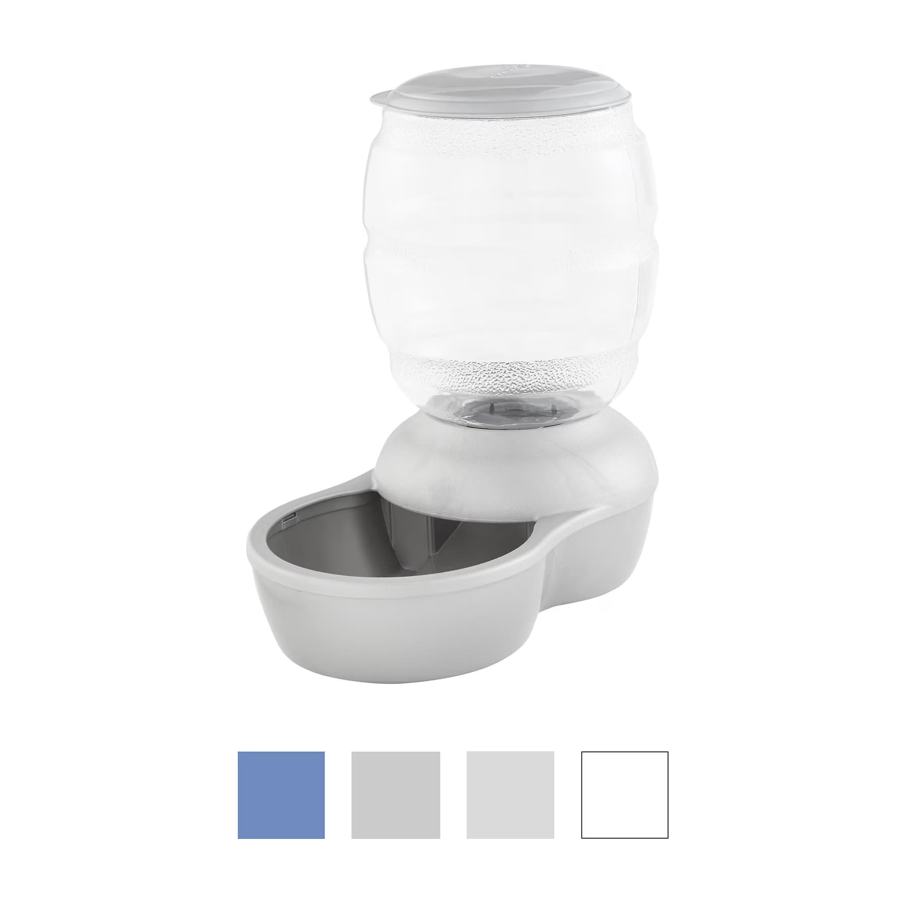 Petmate Pearl Replendish Gravity Refill Dog & Cat Feeder with Microban, Brushed Nickel, 40-cup — view 2